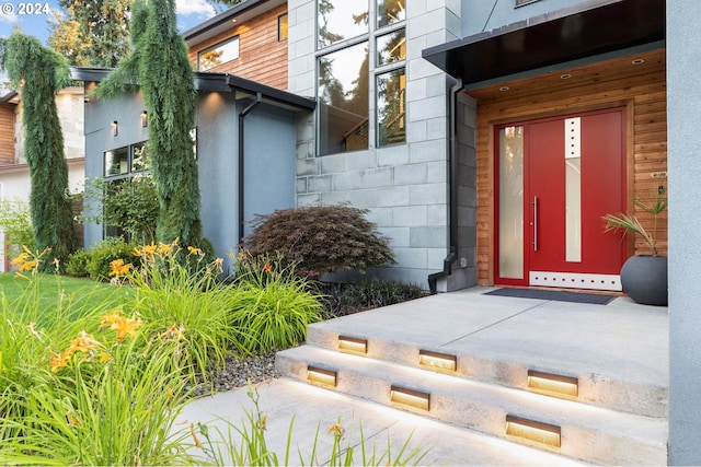 view of doorway to property