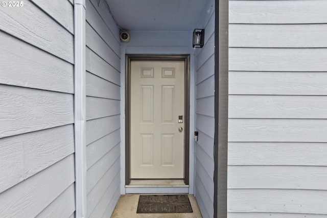 view of doorway to property