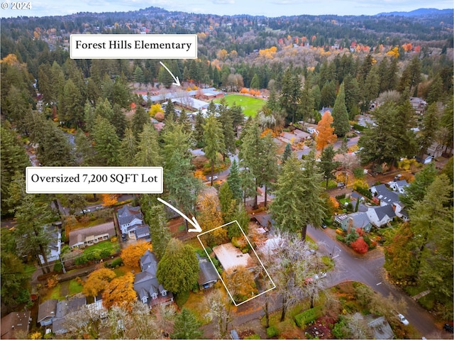 aerial view with a view of trees
