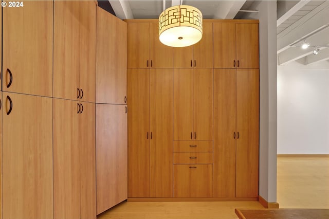 interior space featuring light wood-type flooring