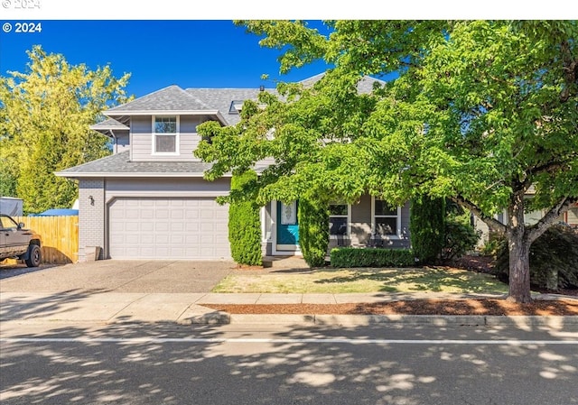 view of front of house featuring a garage