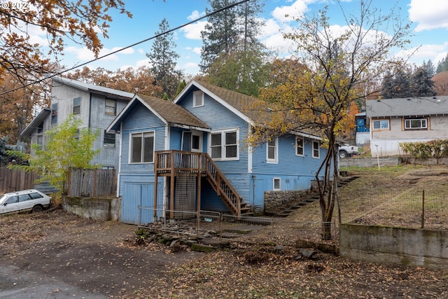 121 Garrett Ave, Klickitat, WA 98628 - view of front of house featuring stairs and roof with shingles