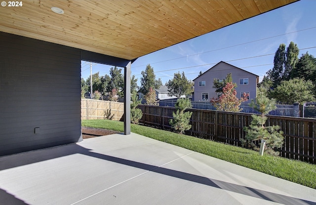 view of patio / terrace with a fenced backyard