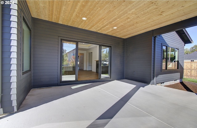 view of patio with fence