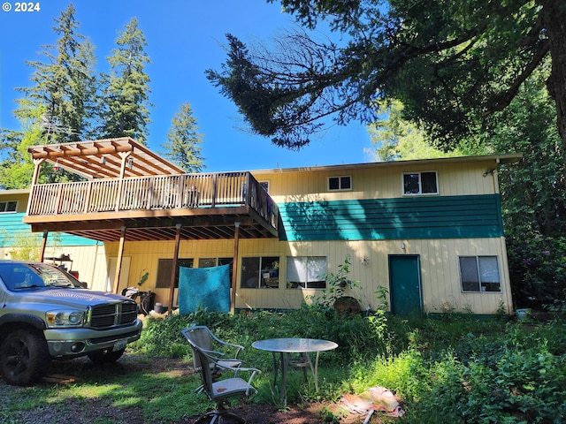24361 S Upper Highland Rd, Colton, OR 97017 - rear view of property featuring a wooden deck