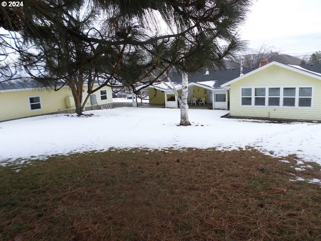 view of snowy yard