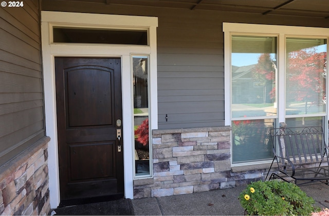 view of doorway to property