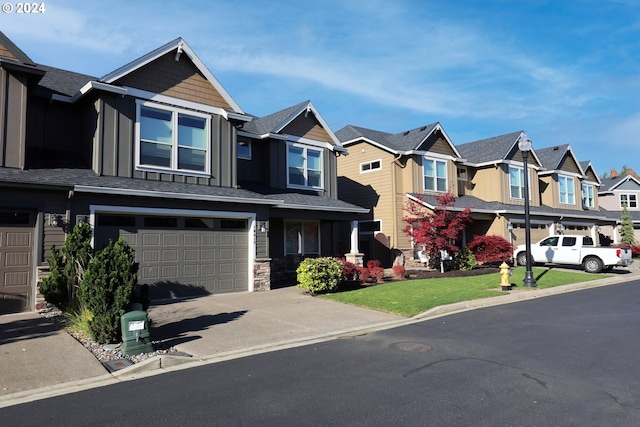 view of property featuring a garage