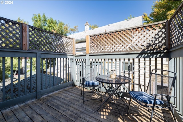 view of wooden terrace