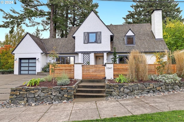 view of front facade featuring a garage