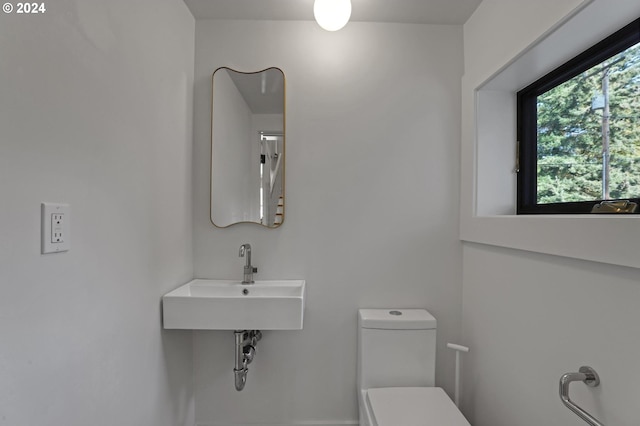 bathroom featuring sink and toilet