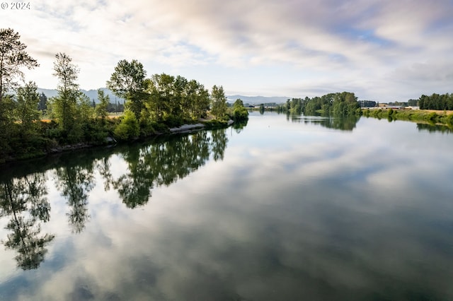 property view of water with a mountain view