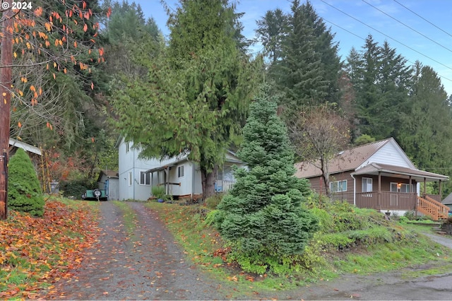 view of front of home featuring a porch