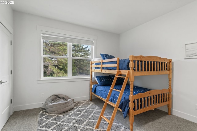 bedroom featuring carpet