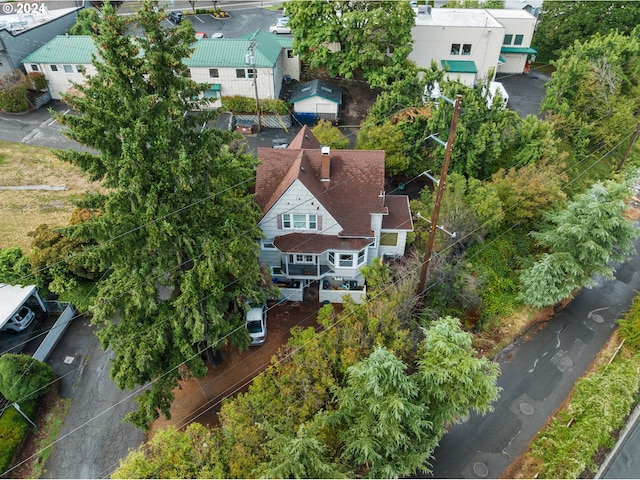 bird's eye view with a residential view