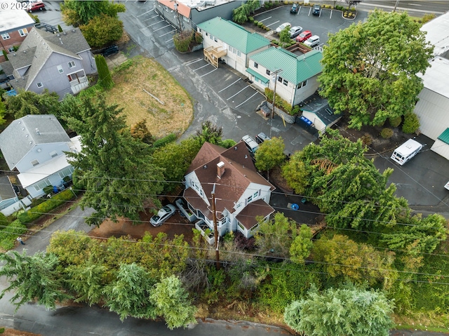 bird's eye view with a residential view