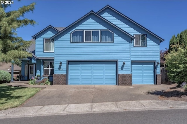 front of property featuring a garage