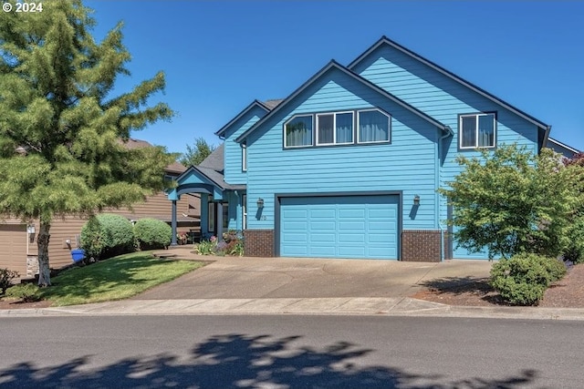 view of front of house featuring a garage