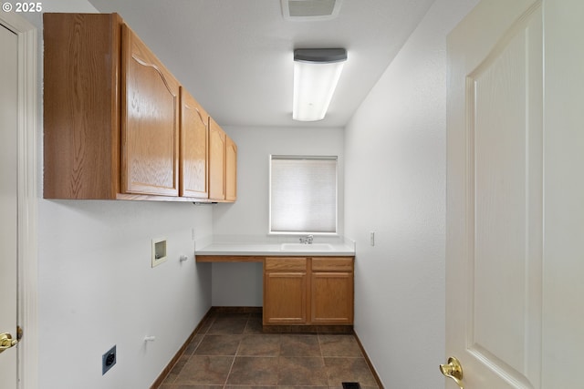 17413 Wake Robin Cir, Oregon City, OR 97045 - laundry area featuring hookup for an electric dryer, cabinet space, washer hookup, and an office area