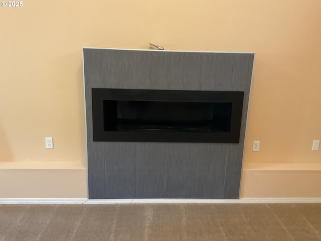 detailed view of a fireplace