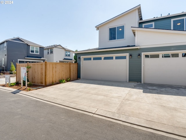 view of front of house featuring a garage