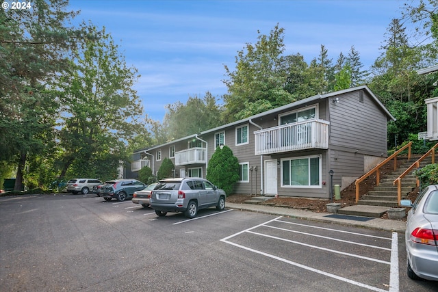 view of parking / parking lot