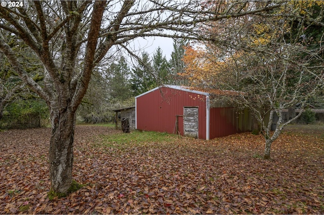 exterior space featuring an outdoor structure