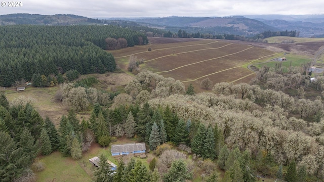 aerial view featuring a mountain view