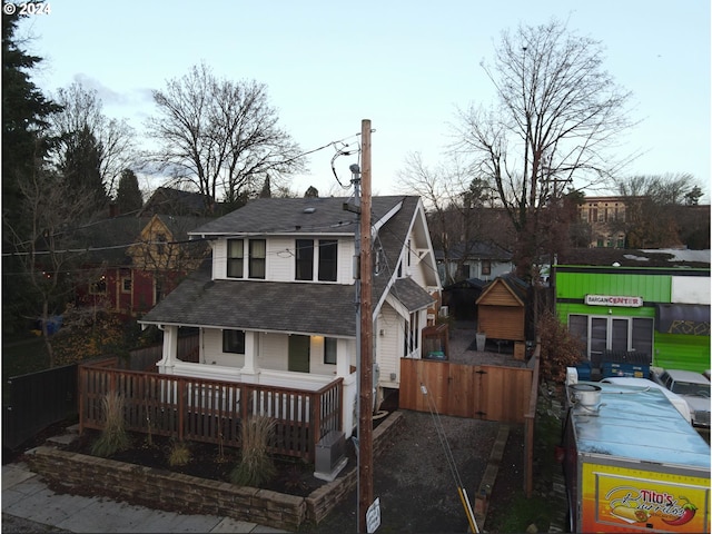 view of rear view of property