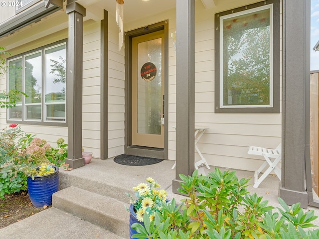 view of doorway to property