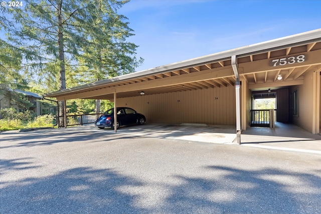 view of parking / parking lot