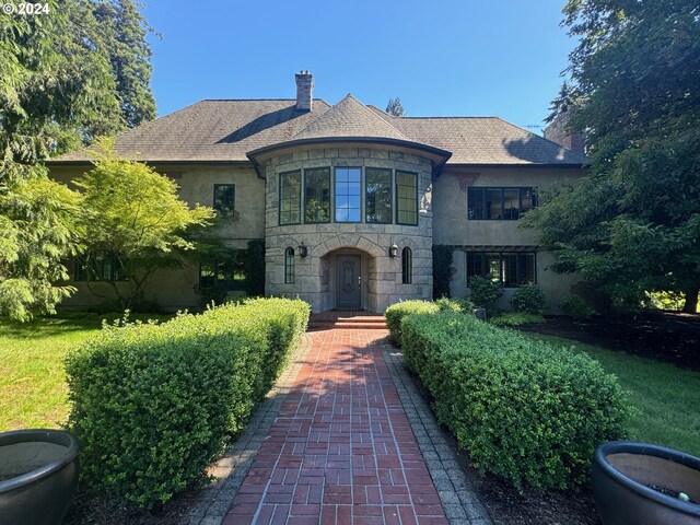 view of french country style house