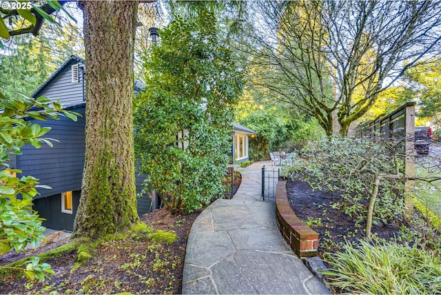 view of property's community featuring a patio