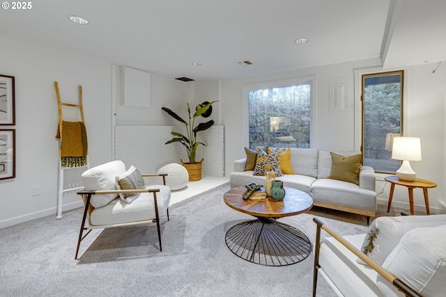 view of carpeted living room