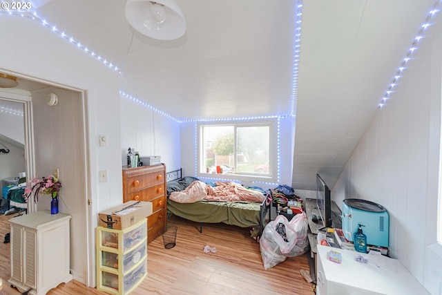 bedroom featuring light wood-type flooring