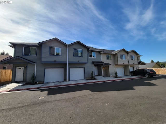 view of property with a garage