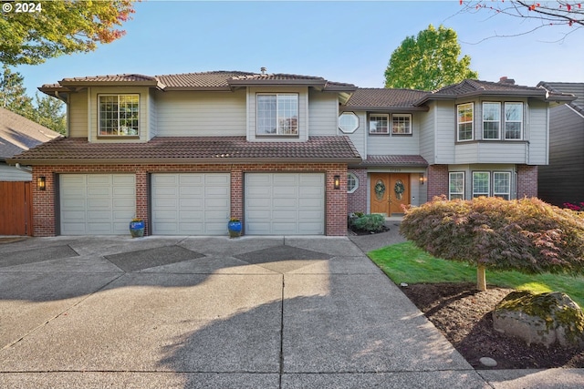 view of front of home featuring a garage