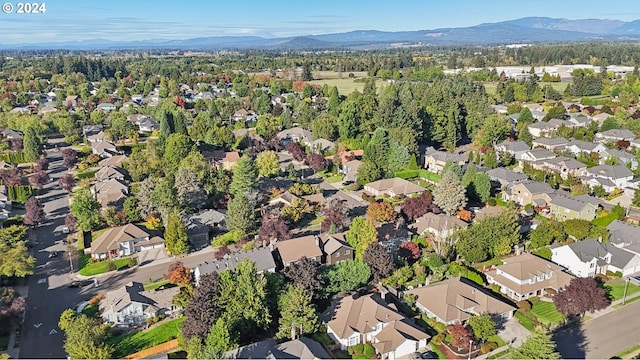 bird's eye view featuring a mountain view