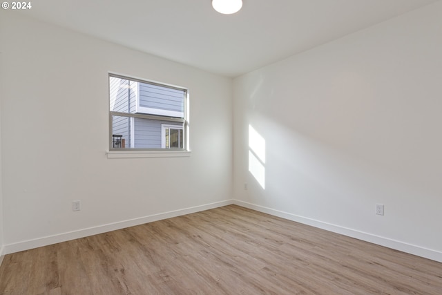 empty room featuring light wood-type flooring