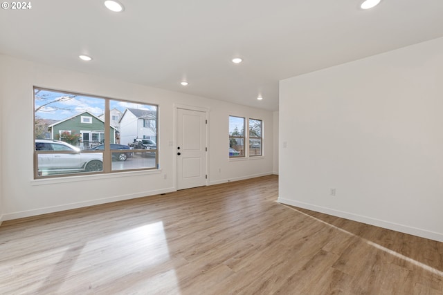 interior space with light wood-type flooring