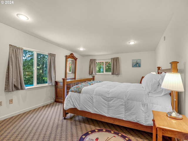 view of carpeted bedroom