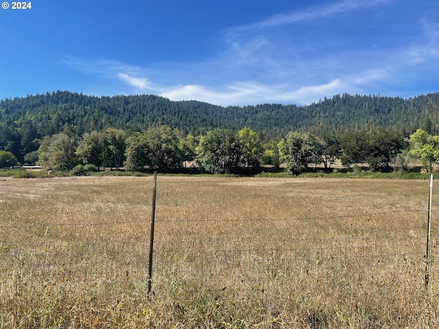 view of mountain feature with a rural view