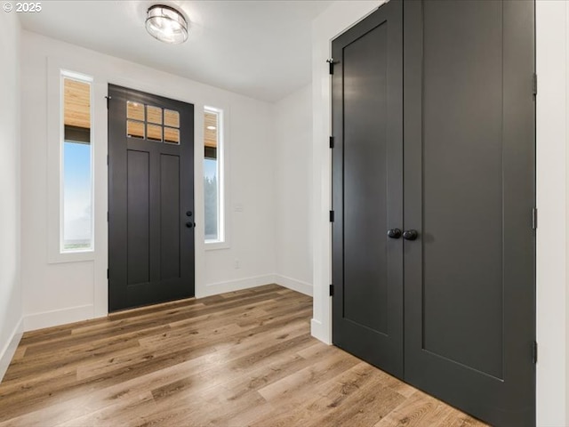 foyer featuring light hardwood / wood-style floors