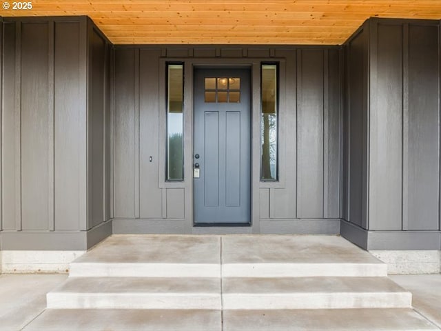 view of doorway to property