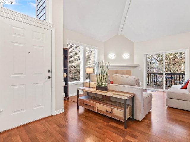 interior space with plenty of natural light and wood-type flooring