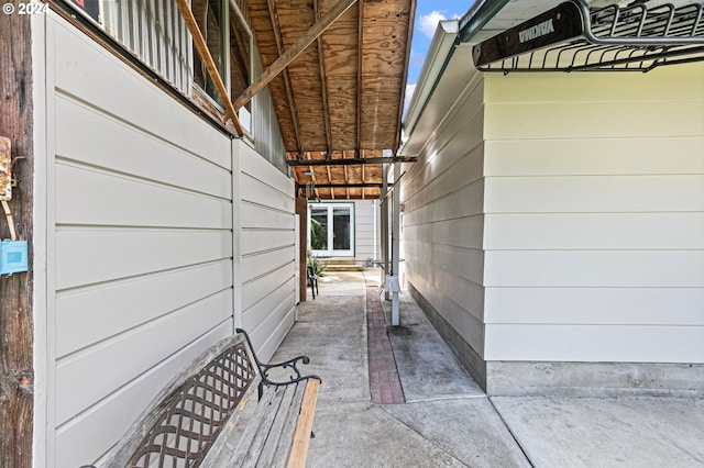 view of home's exterior with a patio