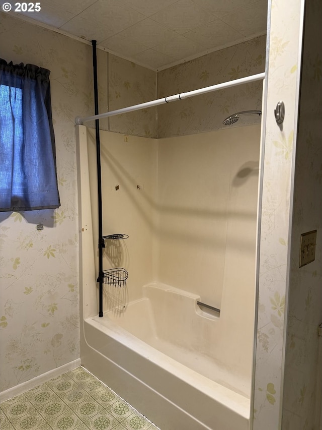 bathroom featuring bathing tub / shower combination