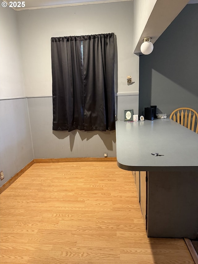 bathroom featuring wood-type flooring