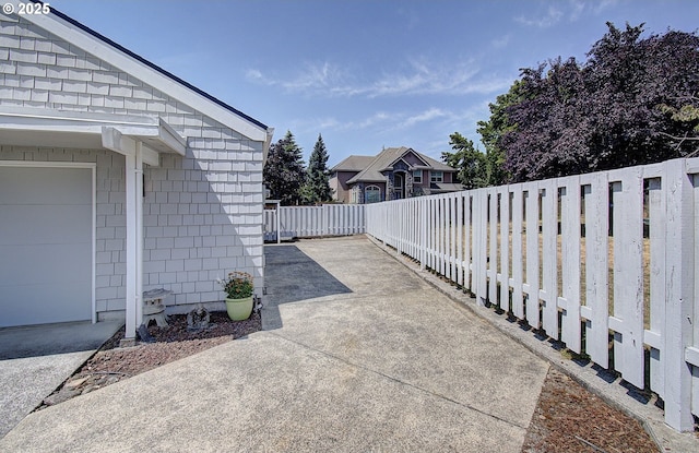 view of patio featuring fence private yard