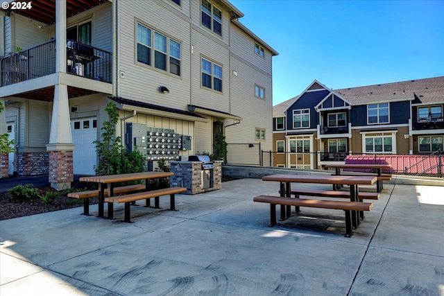 view of community featuring a patio